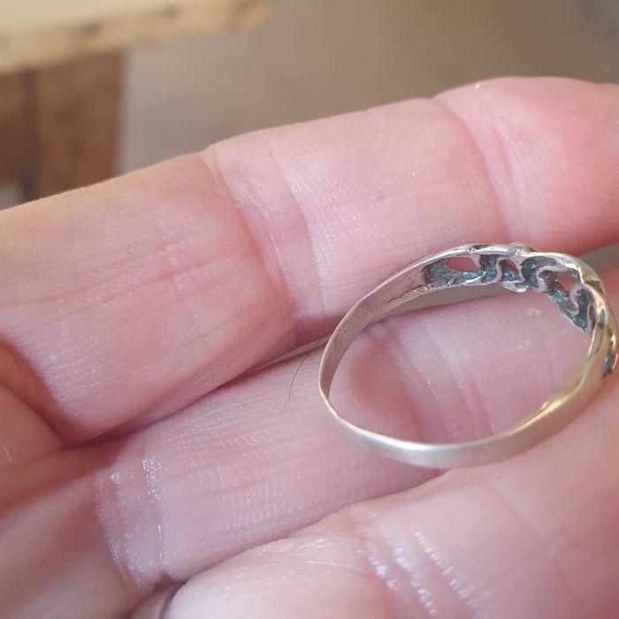 Сребърен пръстен,носен