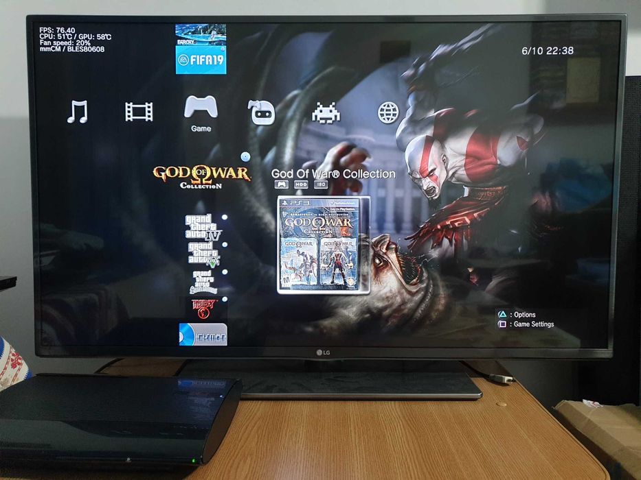 PS3 modat HEN 250 GB + 30 jocuri (GTA V, Red Dead, God of War, NFS)