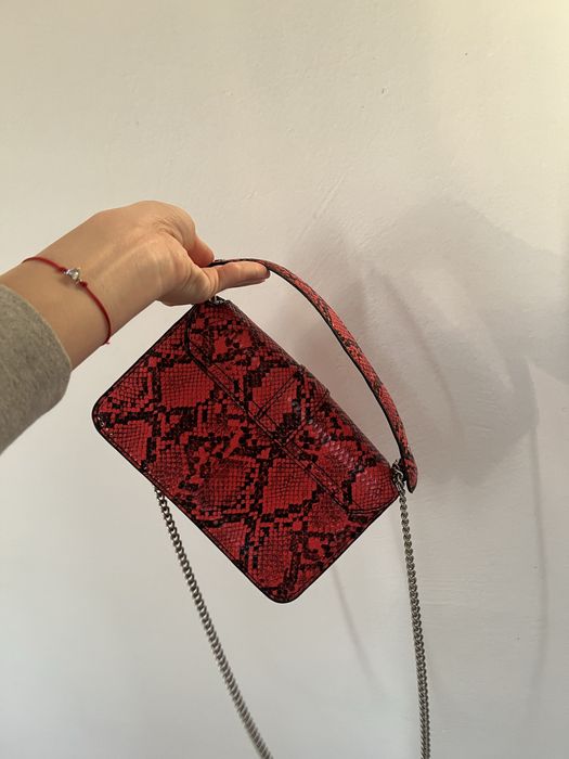 Дамска червена чанта Зара | Zara