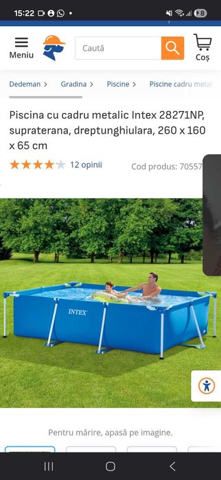 Vand piscina cu cadru metalic
