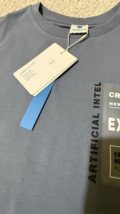 Детска тениска Button blue