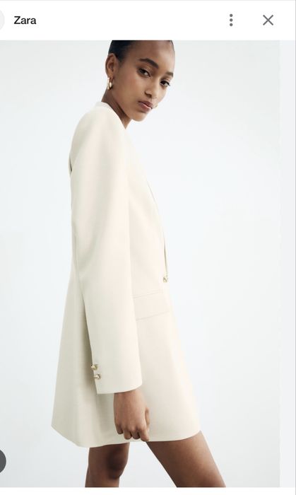 Vand rochie-sacou, culoare ecru. Mar XS, ZARA