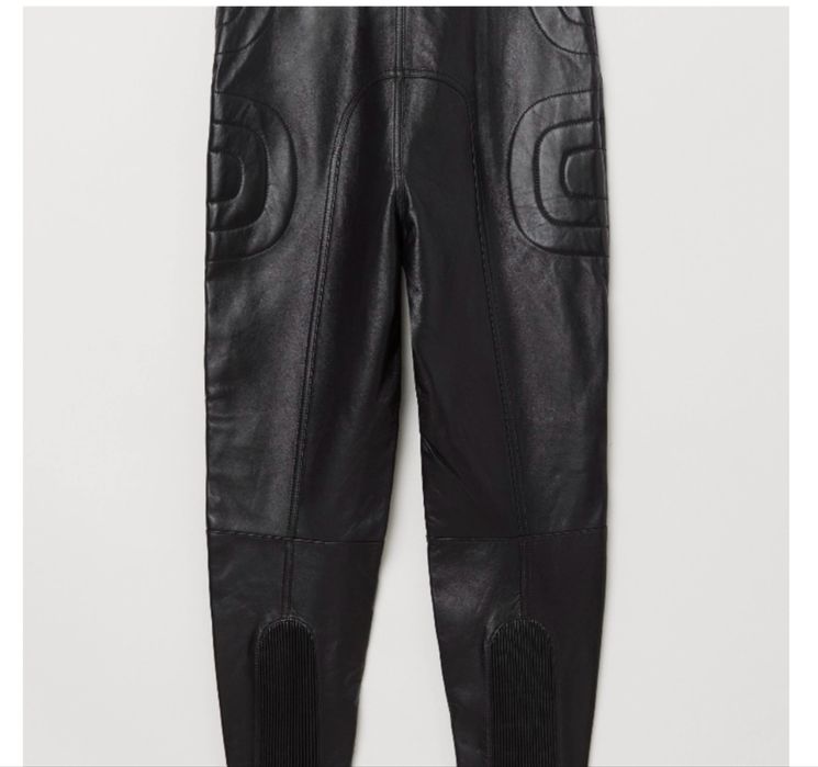 Кожаные брюки Moschino и h&m.