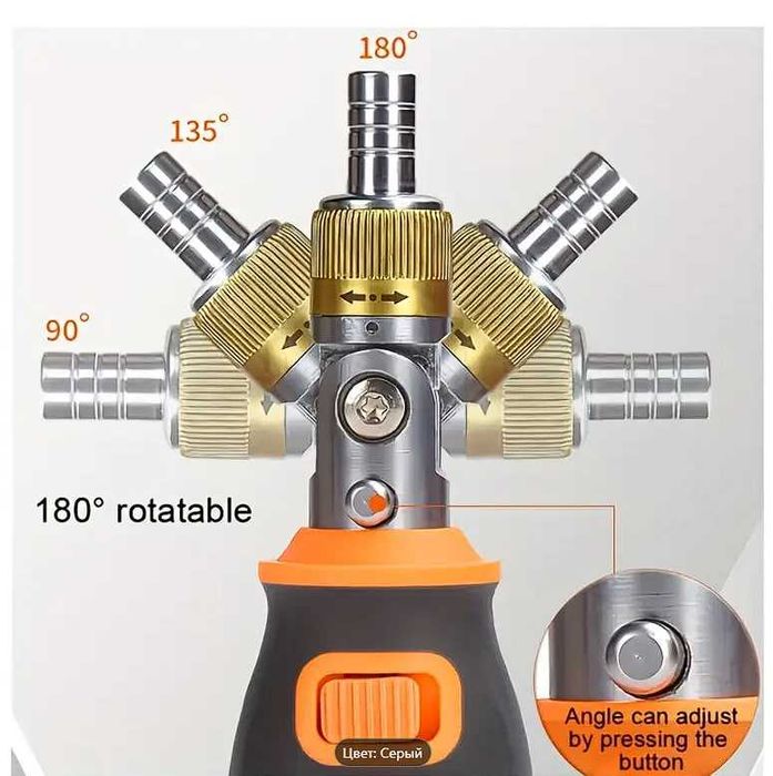 Многоугольный ретракторный набор отверток с сменными битами