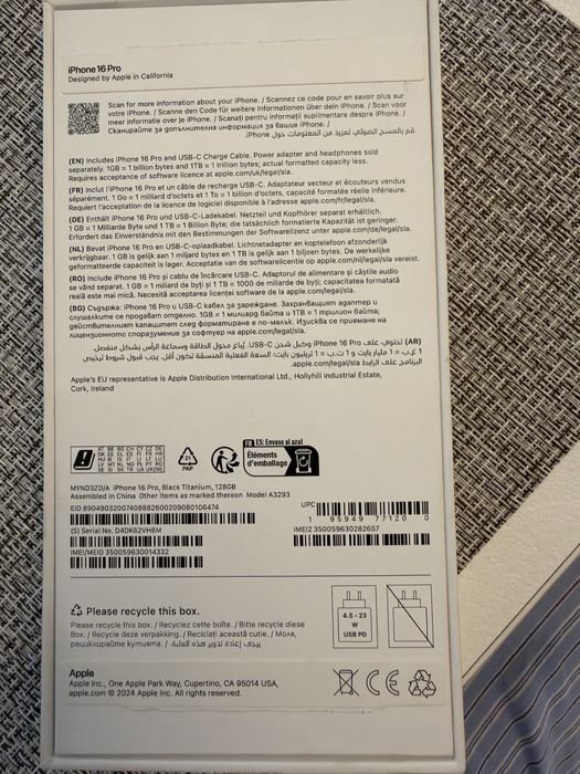 Vand iphone 16 pro 128GB