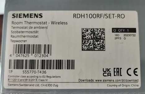 Termostat wireless nou Siemens RDH100RF