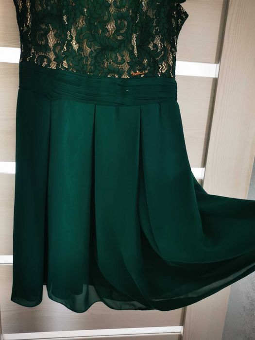 Rochie verde din voal
