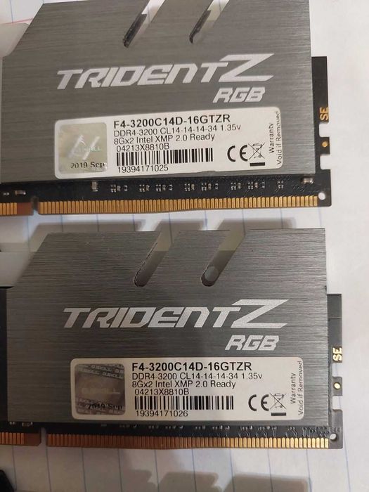 16GB DDR4 3200Mhz CL14 - G.Skill TridentZ RGB