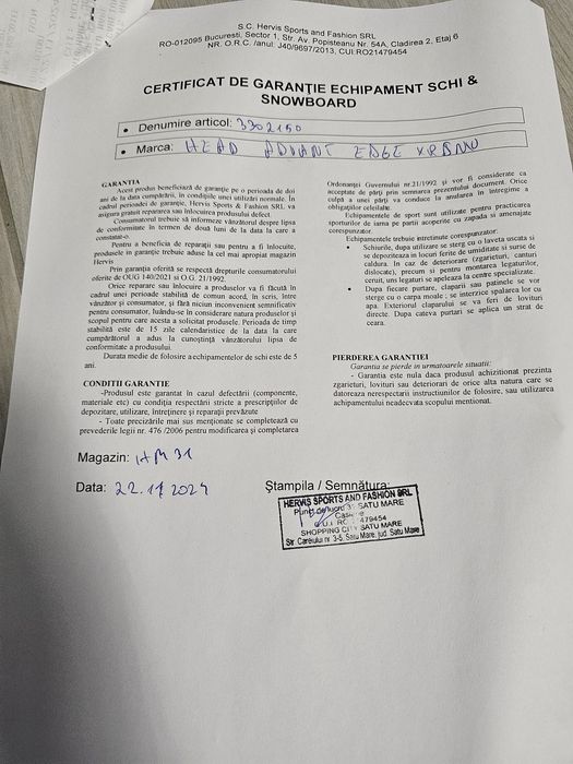 Clăpari Schi Head Edge XR Black 25.5