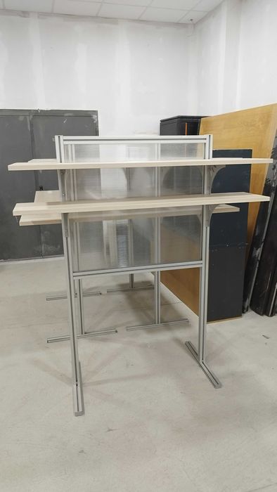 Алуминиева преграда / паравани между бюра 100/168см