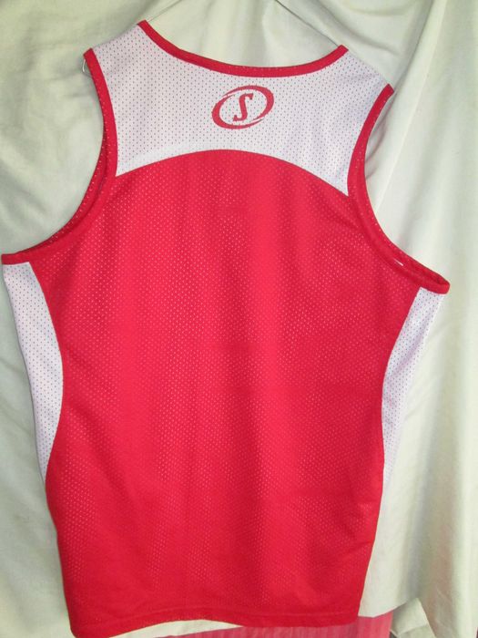 maieu sport rosu/alb L