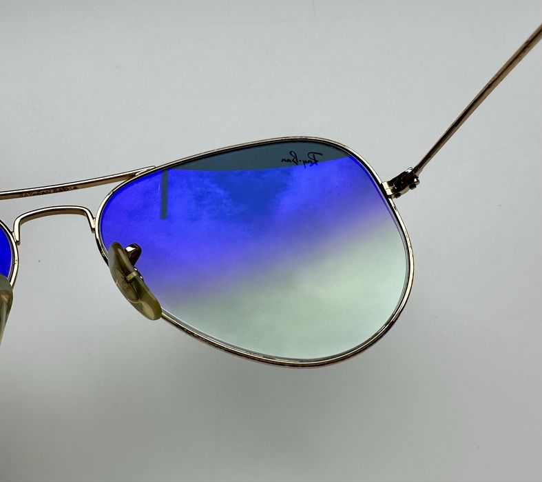 Ray Ban RB3025 aviator 55мм/светло син градиент/Made in Italy