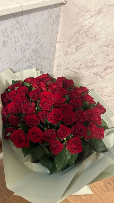 Цветы 51 роза 70-80см
