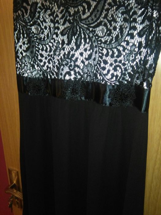 Rochie neagra, lunga, de ocazie, noua, marimea XL