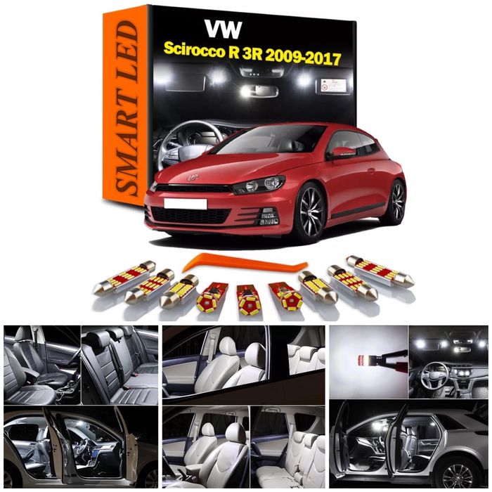 LED крушки СЕТ VW Scirocco R golf passat голф пасат xenon плафони