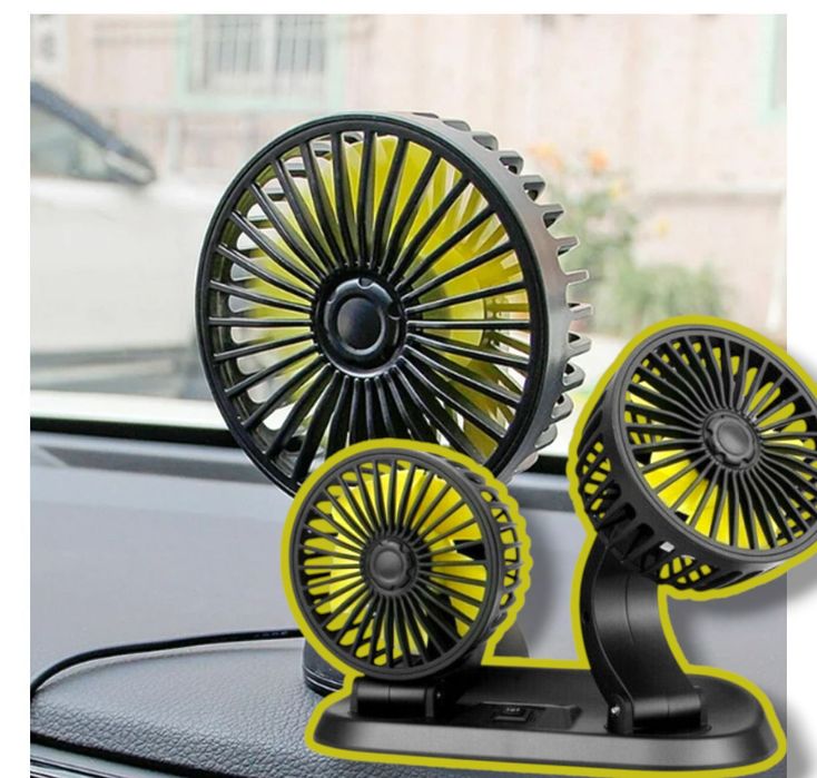Вентилатор за кола, 2 варианта на 12V или USB
