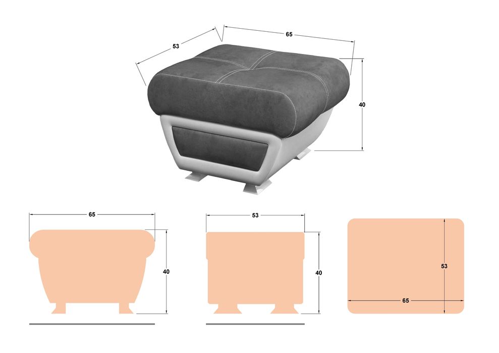 Диван Принцес Виденов Виденов + две табуретки