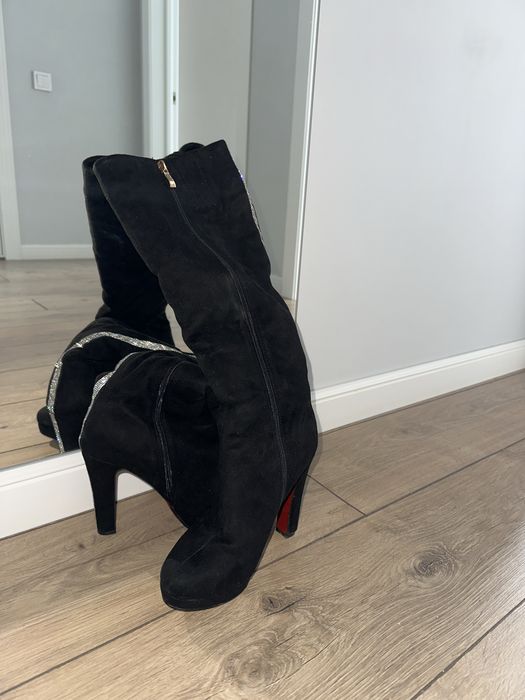 Сапоги женские кожа