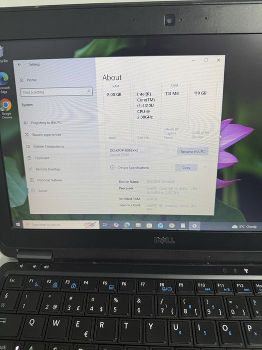 Dell Latitude E7240  i5 8GB RAM