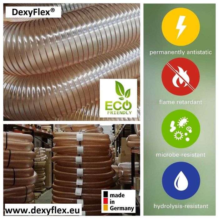 Полиуретанов маркуч за Аспирация, Вентилация, Дървообработващи машини