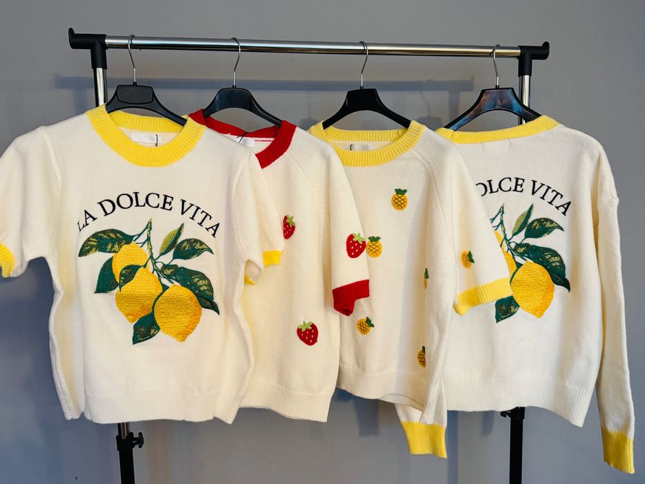 Уникални пуловери вискоза лимон ананас ягода