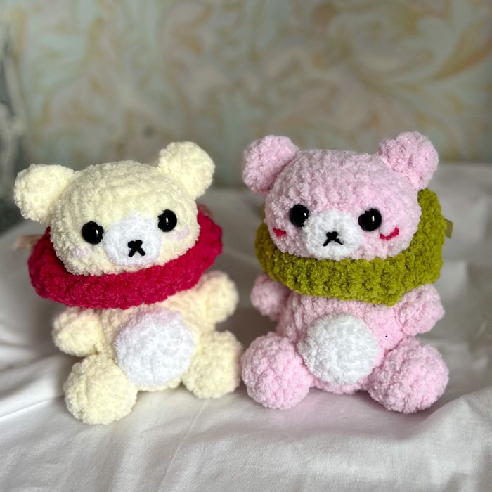 вязанные игрушки мишки