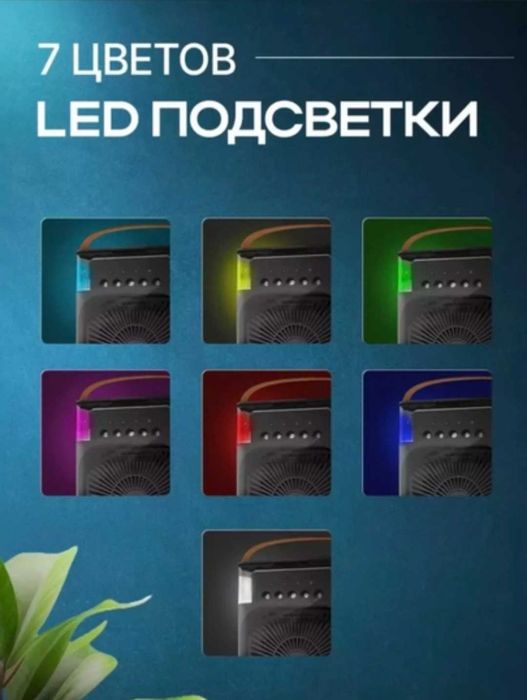Мини-вентилятор, увлажнитель, ночник 3в1