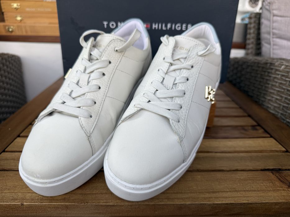 Кожени маратонки Tommy Hilfiger PLATFORM COURT SNEAKER