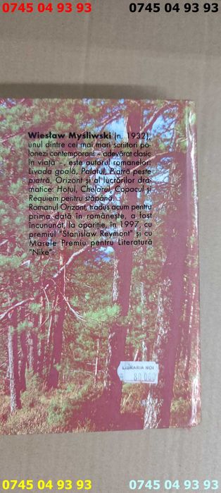 carte carti ORIZONT de Wieslaw Mysliwski cartonata