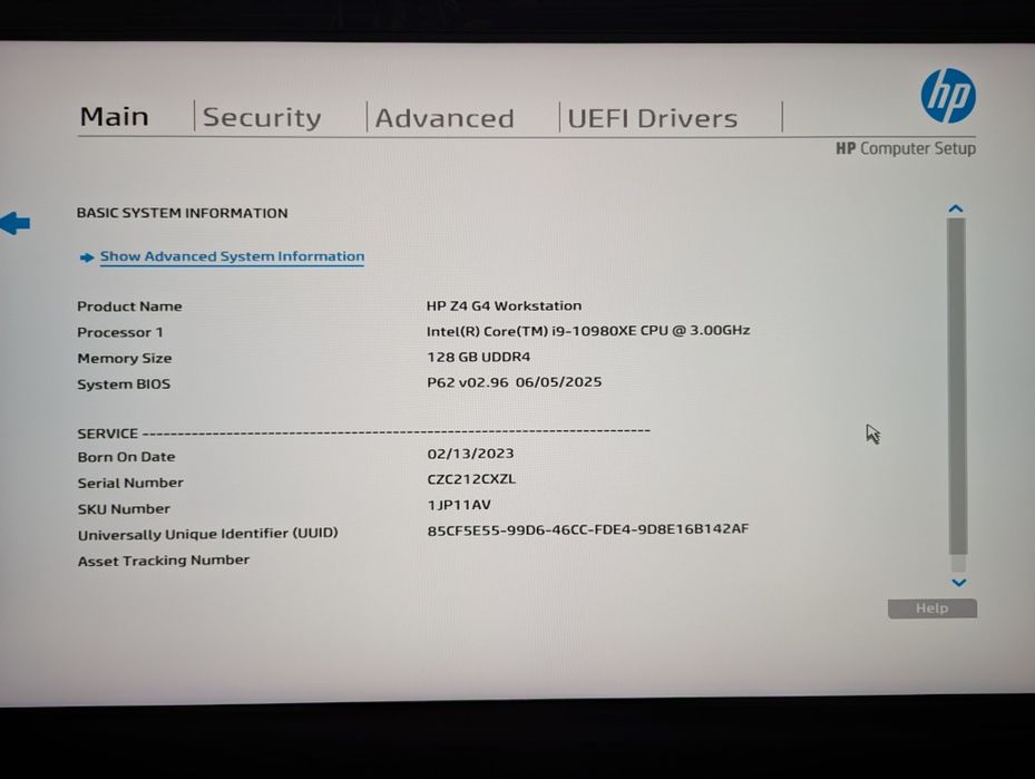 Workstation HP Z4 G4 I9