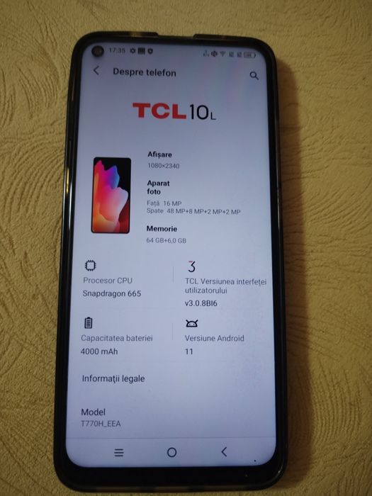 Vând Telefon TCL 10L