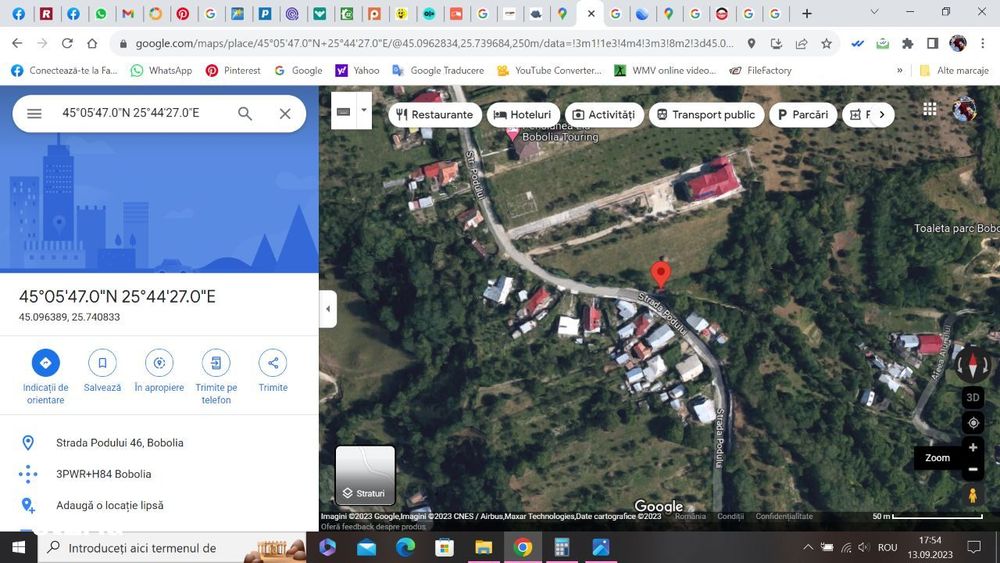 Proprietar Teren intravilan DE VÂNZARE (negociabil) sat Bobolia -PH
