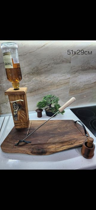 Диспенсър за алкохол Орех и Акация