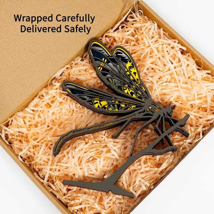 3D дървени животно с LED нощна лампа