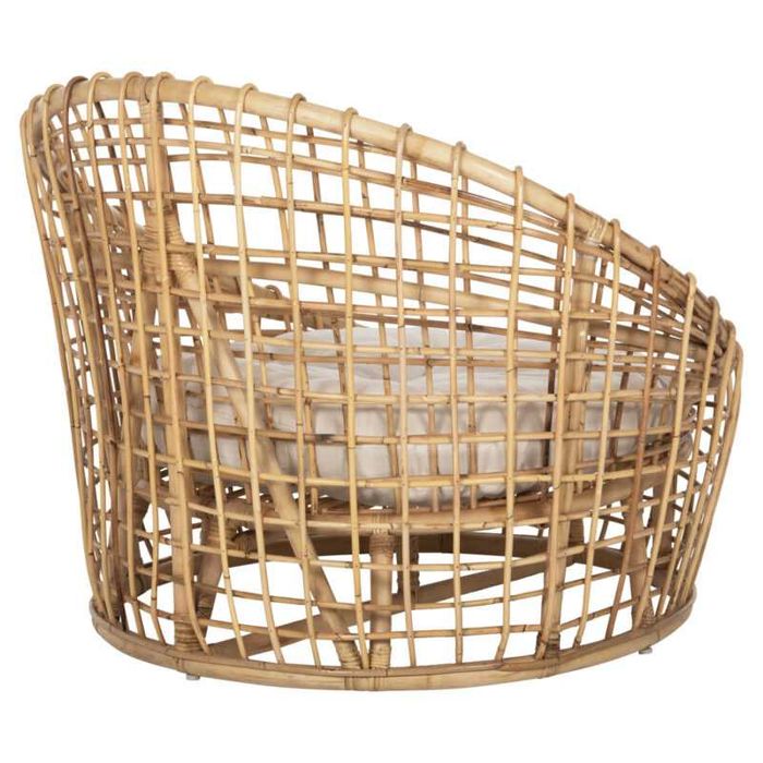 Фотьойл, Nest ENTO HM9814, Бял, Ратан, 103х92х81см.