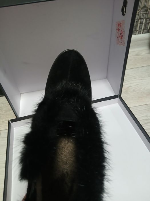 Ботильоны замша с норковой