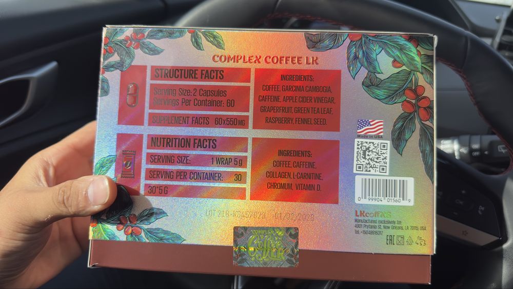 Кофе для похудения Coffee LR Complex Original + 60 капсул