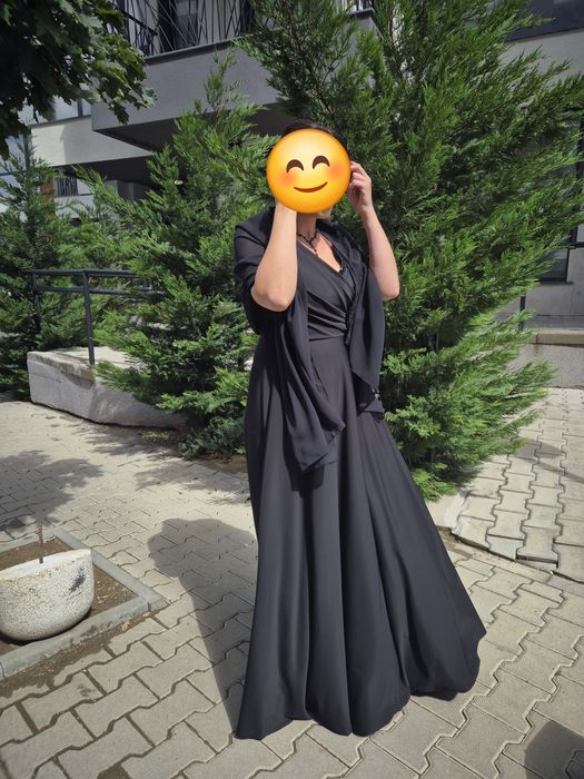 Официална черна рокля р-р L (за бал,сватба...)