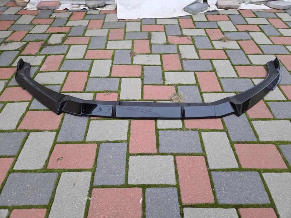 Lip Prelungire Extensie Bara Fata Audi A4 B9 Sline 17-19, Negru Lucios