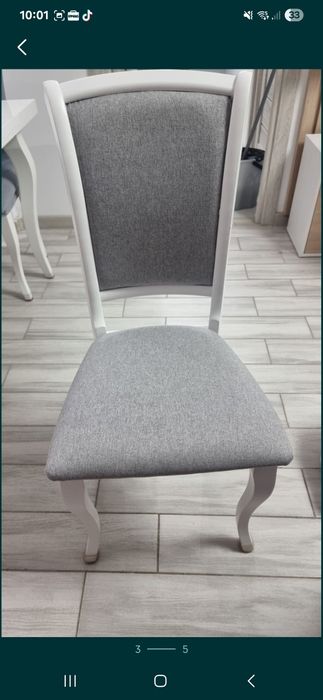 Set masa cu scaune culoare alba