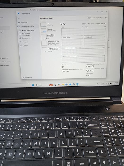 Thunderbolt мощный пушка ноут Rtx 3060 core i7