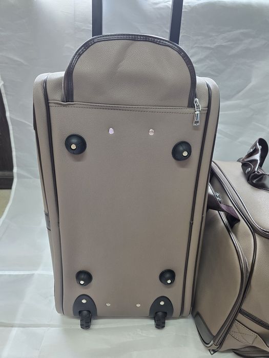 Set 3 genți voiaj tip troller geamantan Piele ecologica