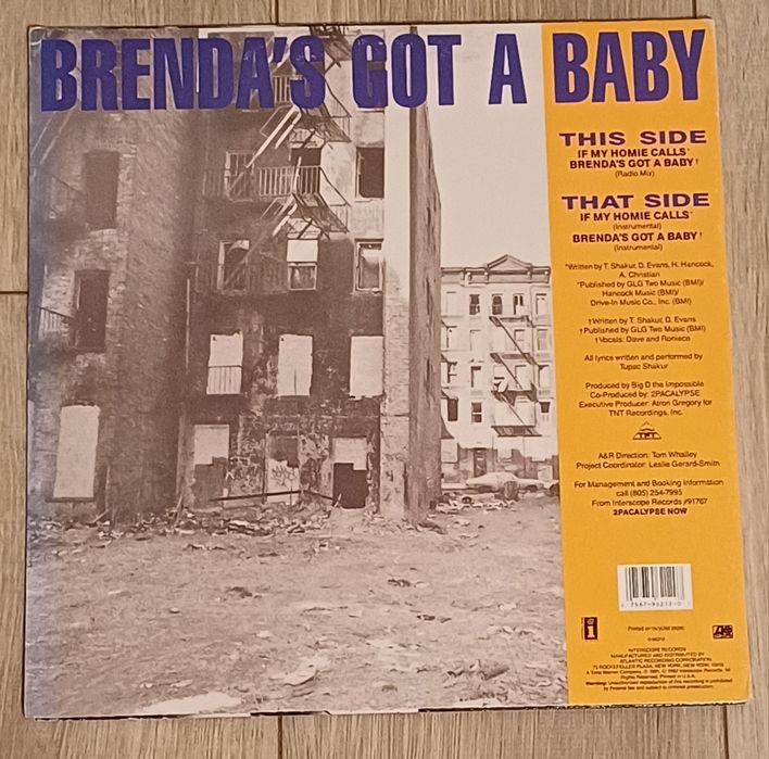 2Pac ‎– If My Homie Calls / Brenda's Got A Baby
Maxi Single 12
Издание