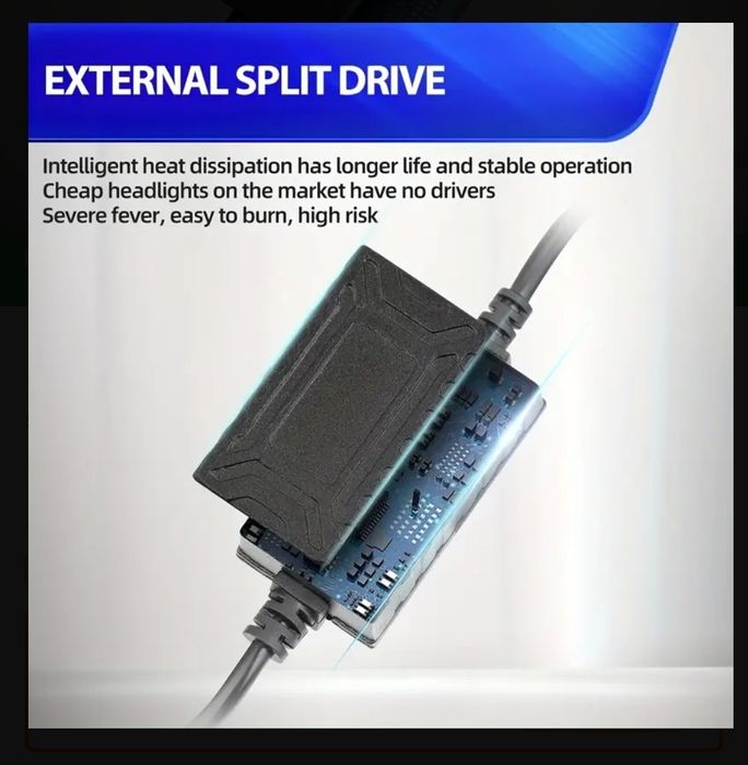 H4 Лед Крушка с лупа