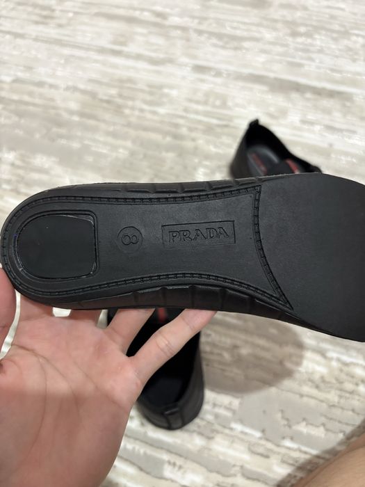Кожаные кроссовки Prada Linea Rossa (Оригинал)
