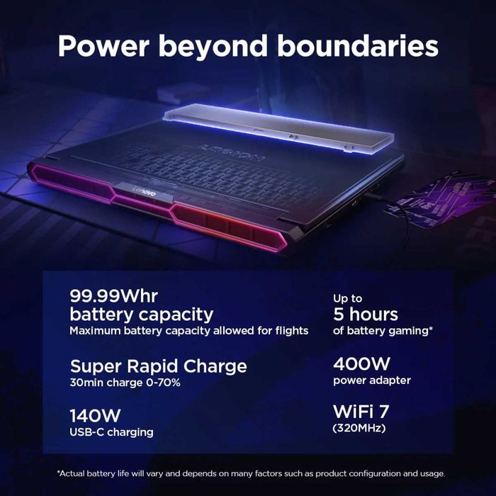 Laptop Gaming Lenovo Legion Pro 7 16" OLED Ultra 9 32GB RTX 5070Ti 2TB