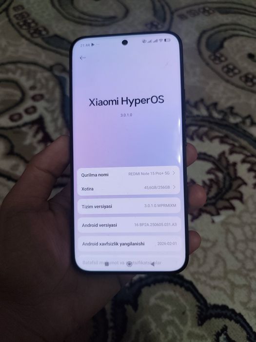 Redmi note 15 pro plus 5g toza srochna