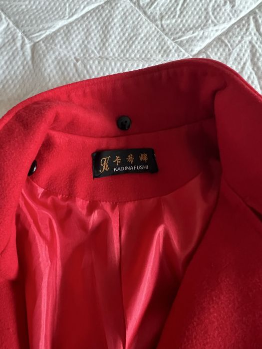 Palton rosu tip stofa