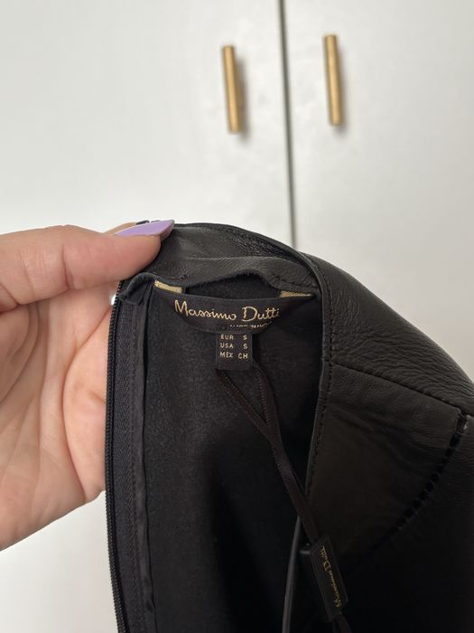 Tricou piele Massimo Dutti S nou cu eticheta