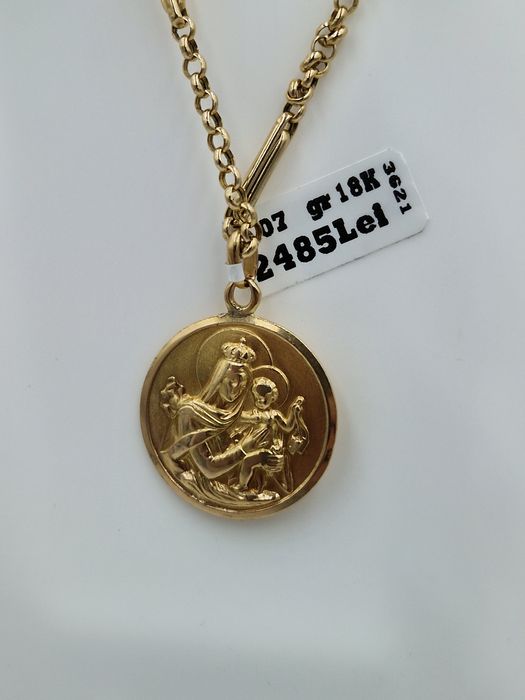 Lant cu Pandant Aur 14k Greutate6.28gr/5.07gr Lungime62cm #49462#49572